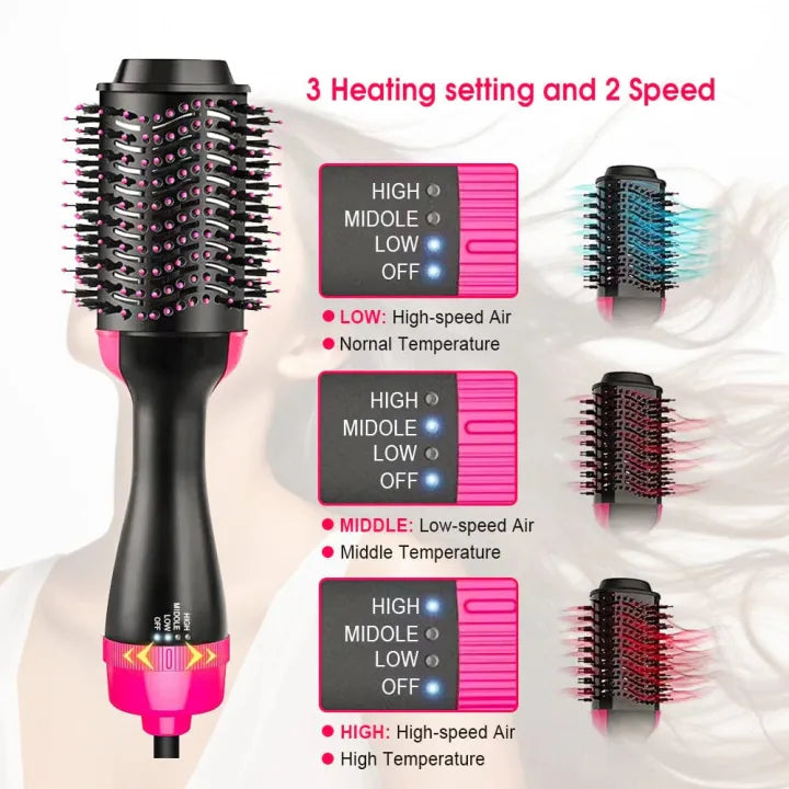 🔥3 in 1 Hair Dryer and volumizer , hair straightner and hair curler🔥 ( Allow To Open & Free Home Delivery )